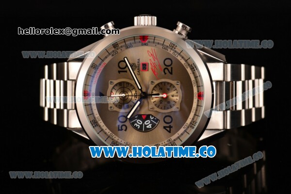 Tag Heuer Carrera Calibre 1887 50th Anniversary Limited Edition Miyota OS20 Quartz Full Steel with Grey Dial and Arabic Numeral Markers - Click Image to Close
